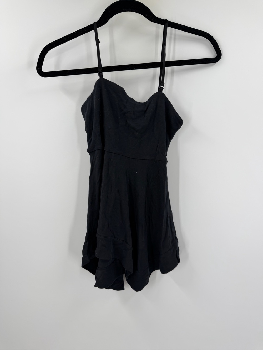 ATM Black Spaghetti Strap Asymmetrical Tank Top NWT Size S